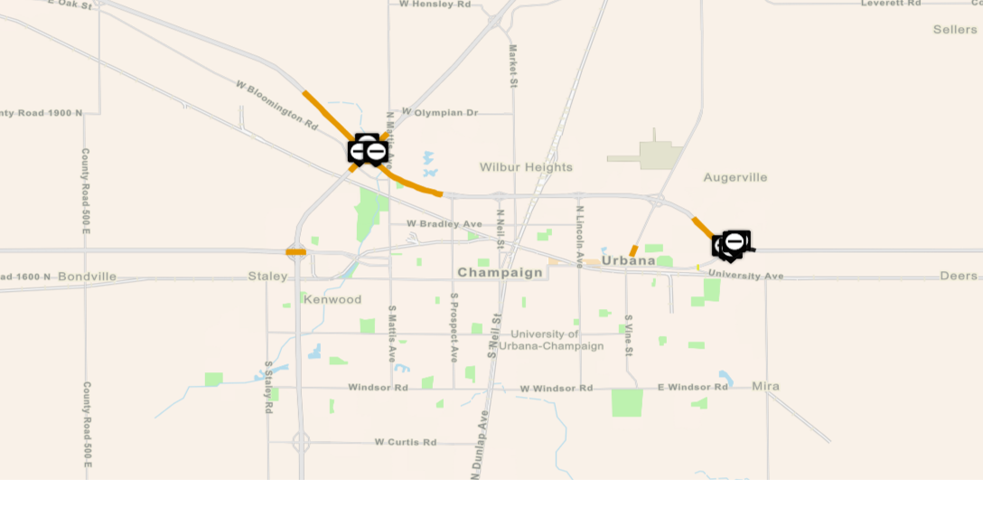 IDOT temporarily closing I74 in Champaign for emergency power line