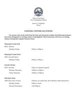 Springfield 2021 cooling centers
