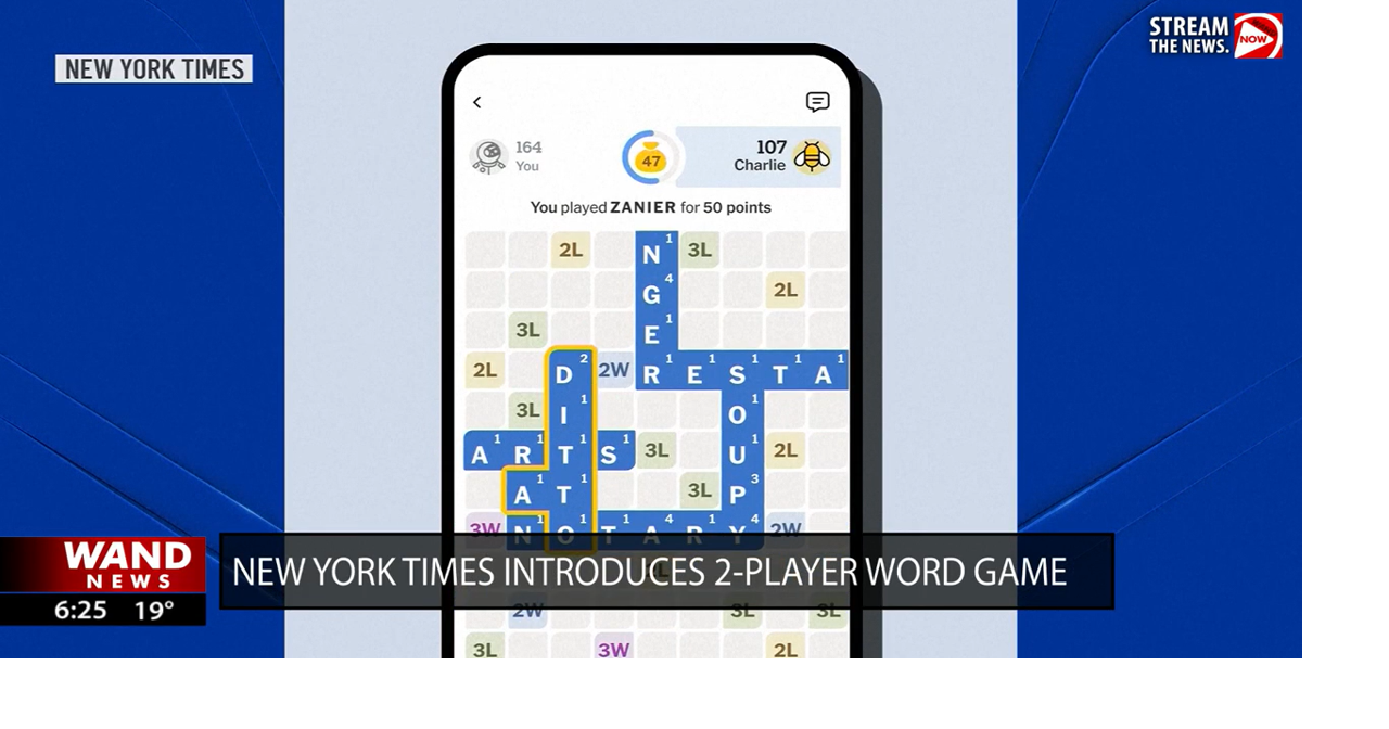 New York Times introduces 2-player word game