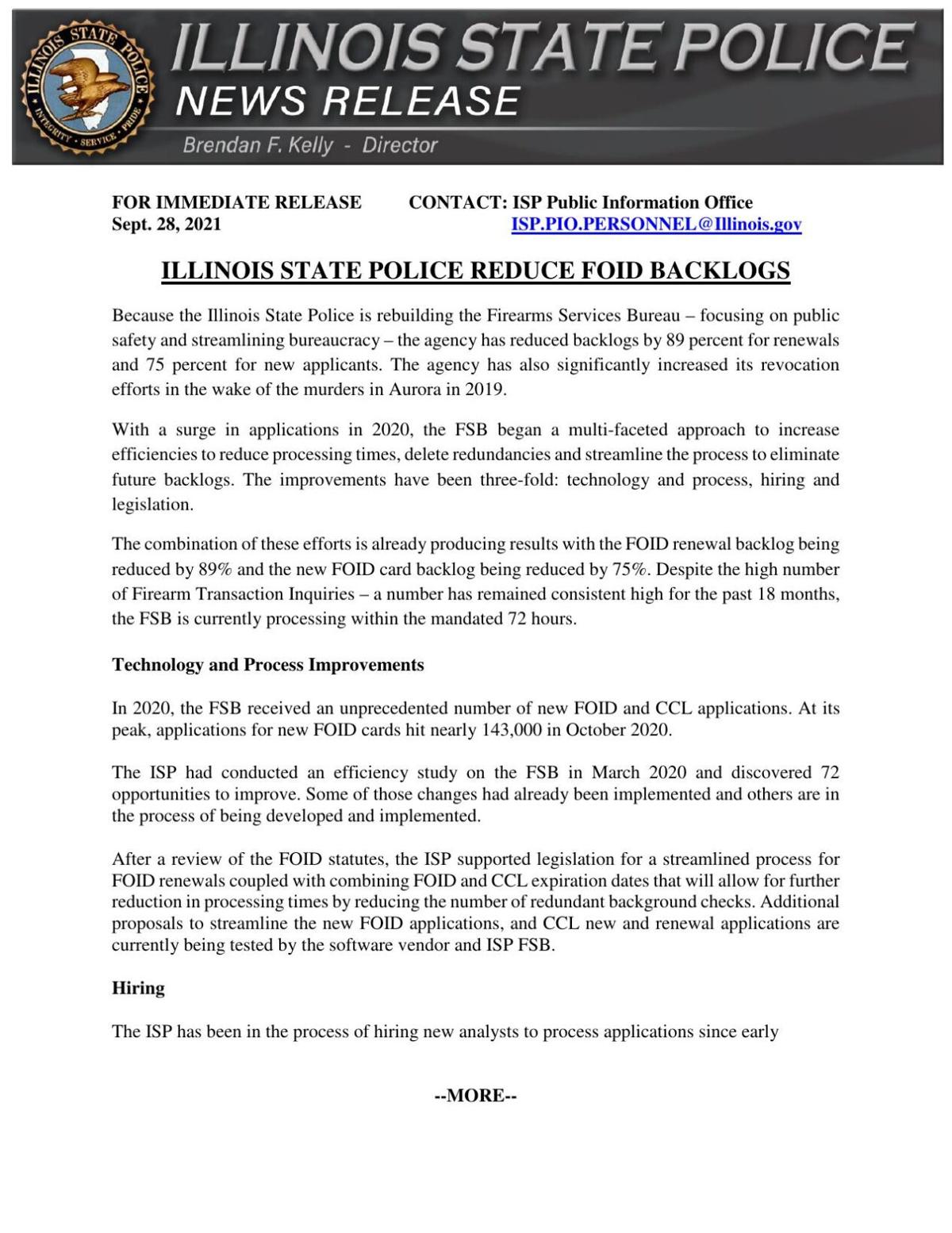 Illinois FOID card backlog