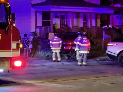 Car vs. House 1100 E. Grand Ave. on 5-3-24