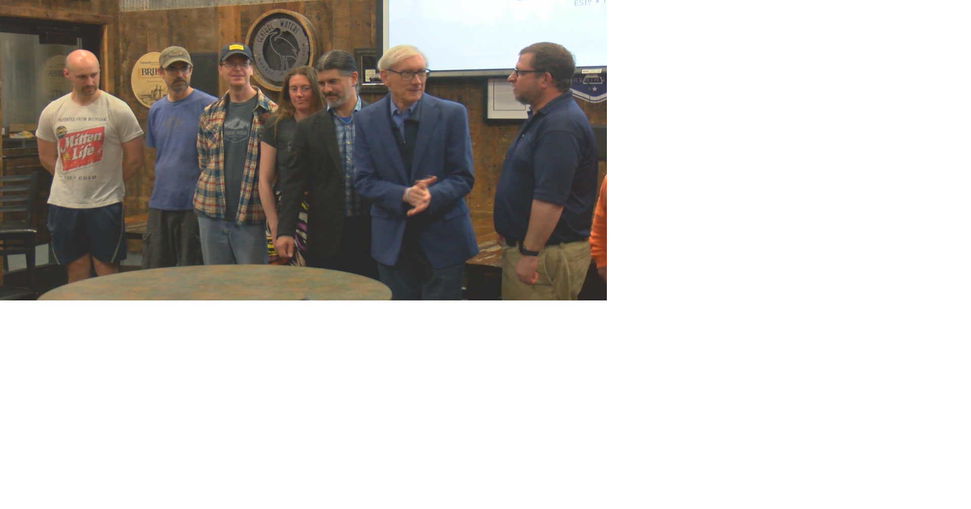 Governor Evers visits Amherst on Earth Week tour