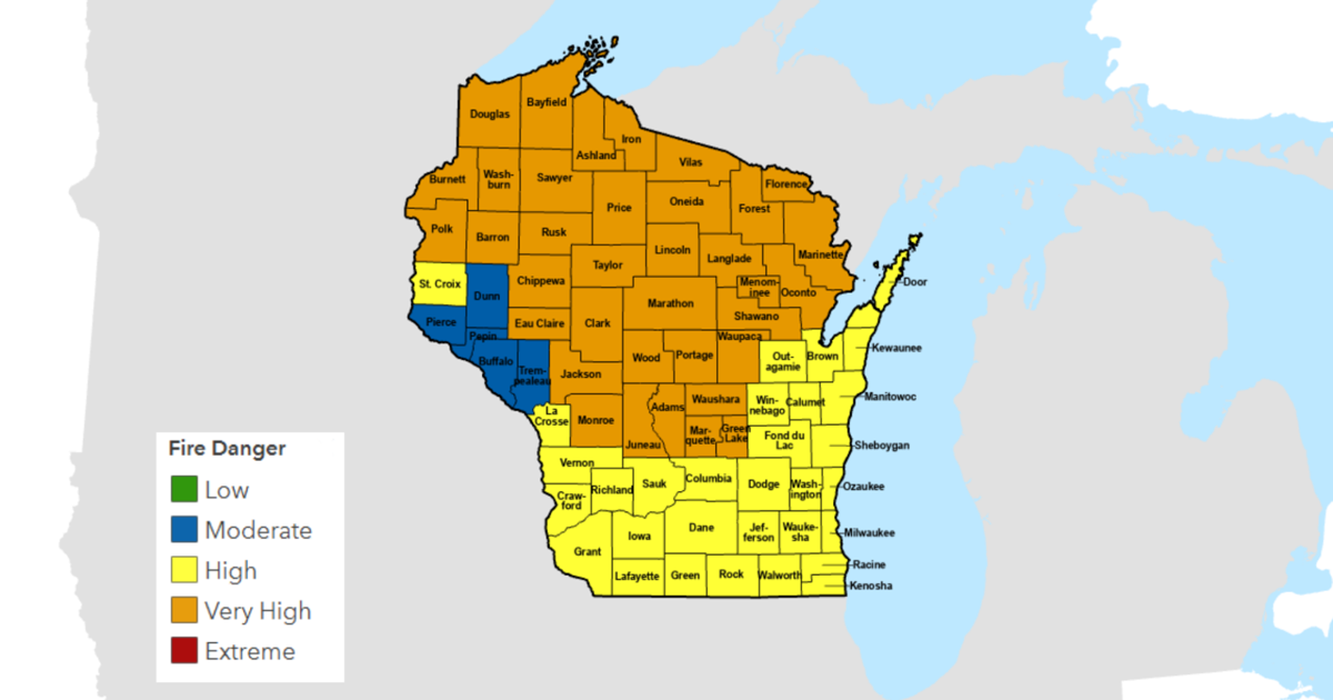 Fire Numbers Wi Spring wildfire threat prompts Wisconsin DNR to suspend burning in 43 ...