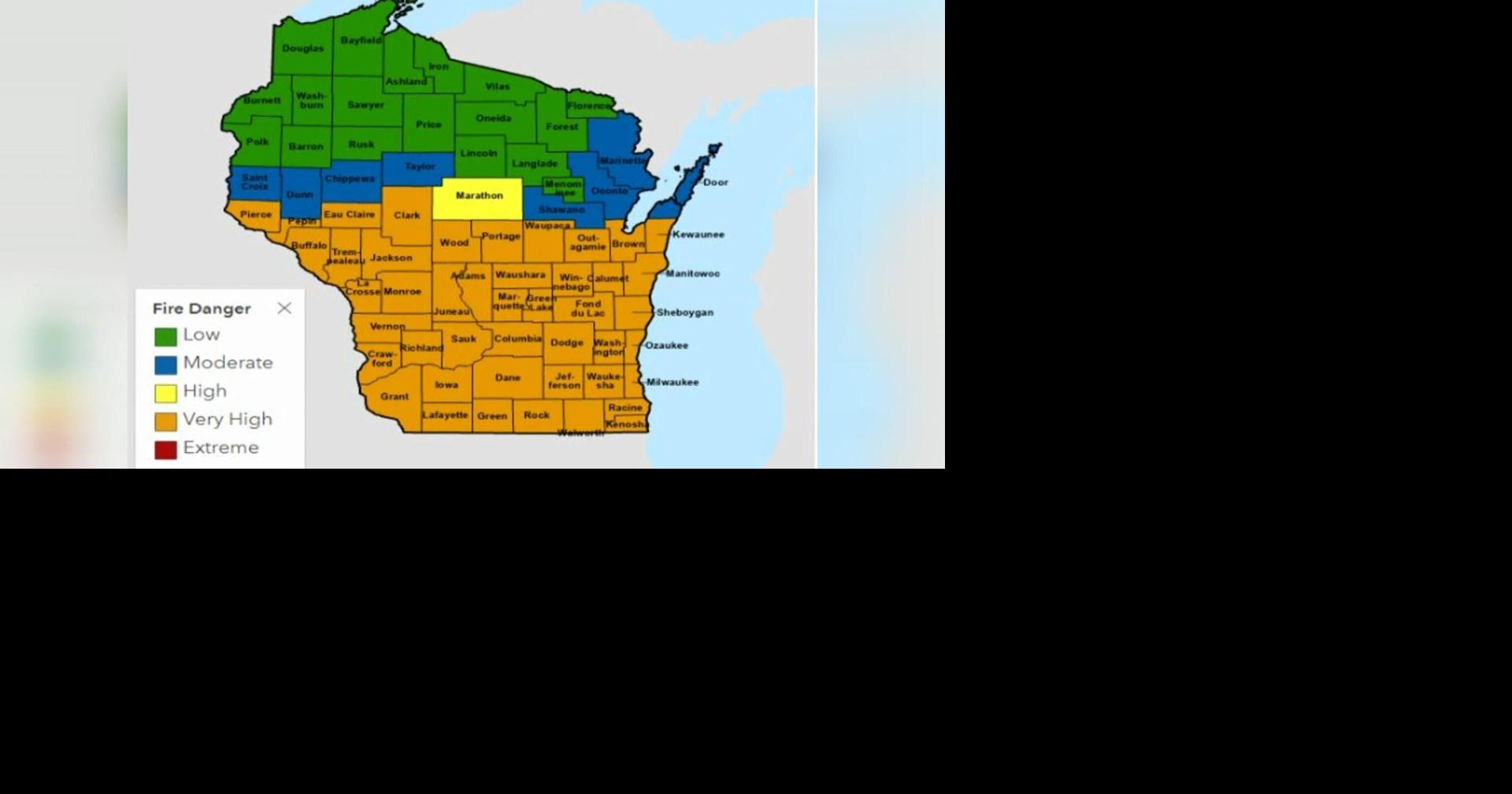 Parts of central Wisconsin at elevated fire danger risk | Top Stories ...