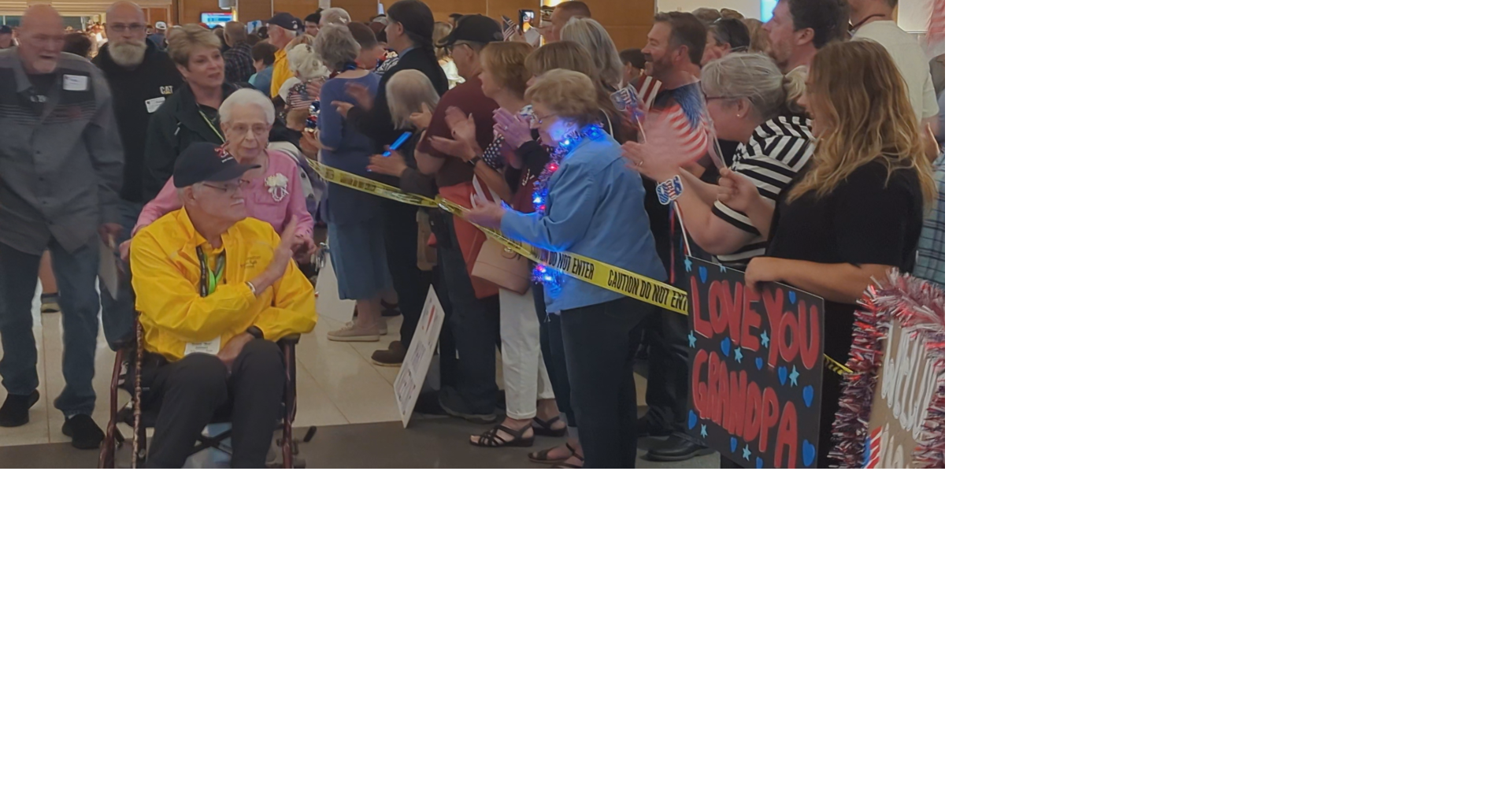 Veterans receive hero's welcome as Never Forgotten Honor Flight returns home