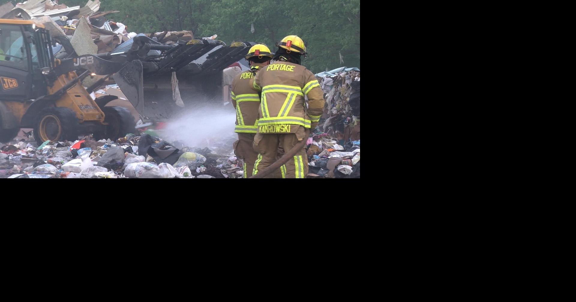 Multiple crews respond to a fire at recycling and waste processing ...