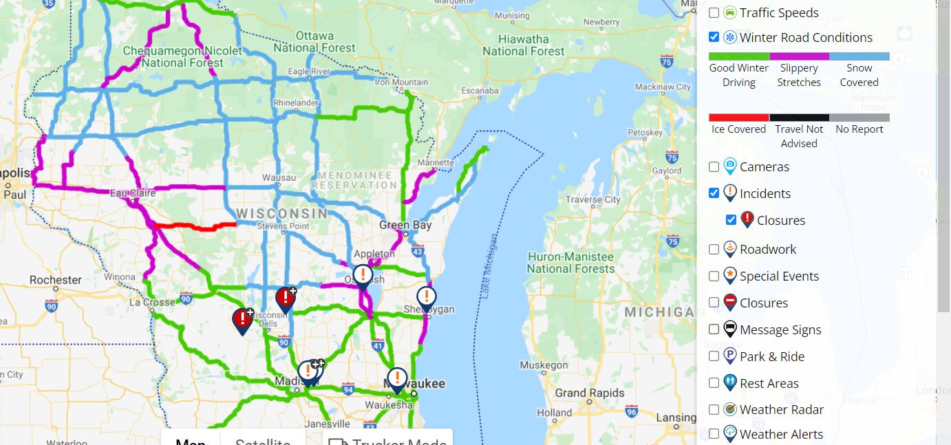 Wisdot Road Conditions Map Road Conditions Deteriorating In North Central Wisconsin | News | Waow.com