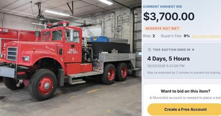 Town of Hull auctioning off vintage 1963 fire truck to benefit the community