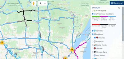 Wisconsin Dot Road Conditions Map Travel Not Advised In Portions Of Northwoods News Waow Com