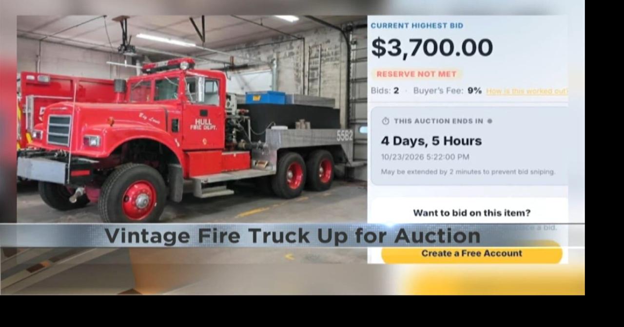 Town of Hull auctioning off vintage 1963 fire truck to benefit the ...