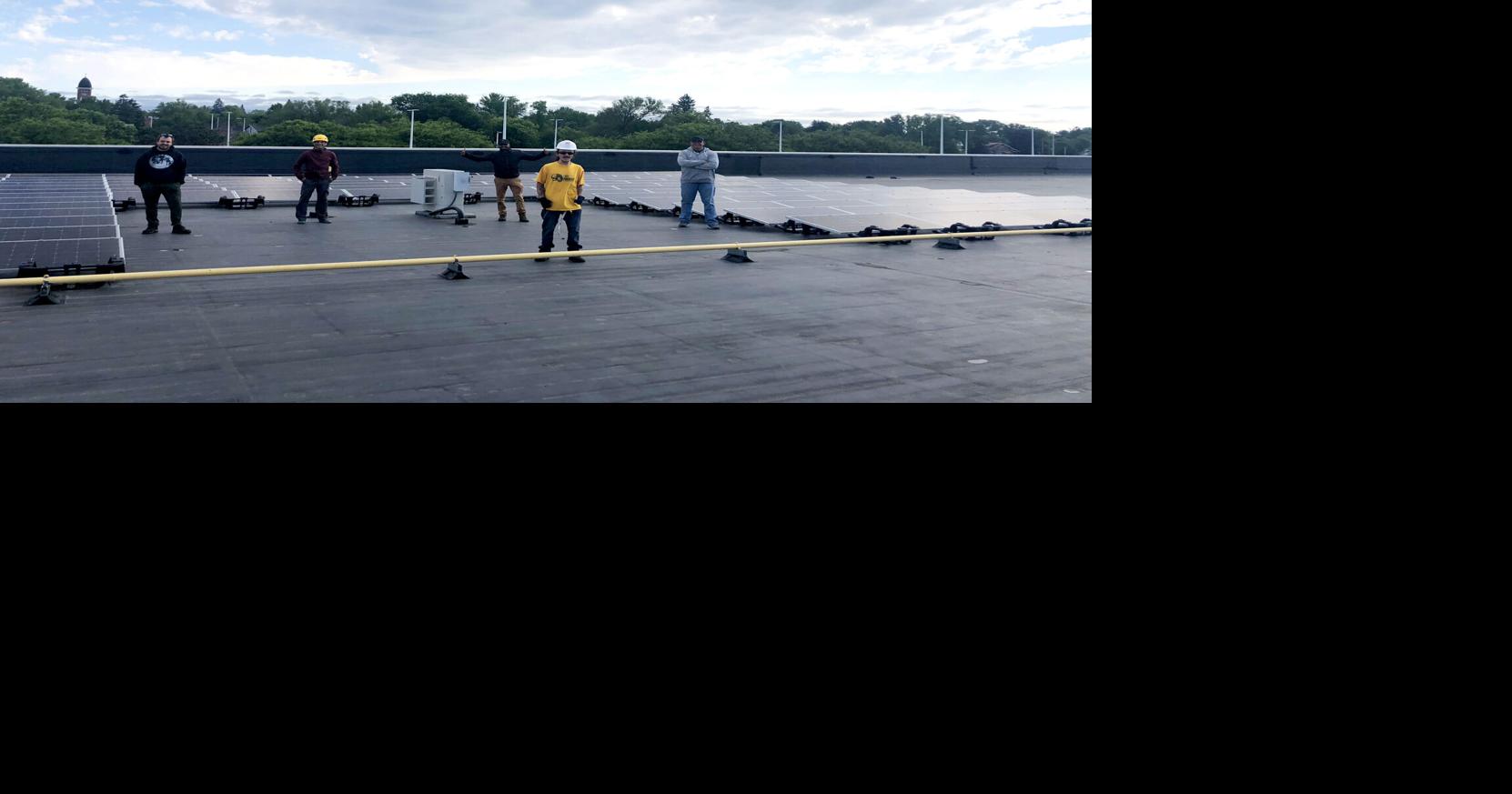 Mid-State Technical College students install a large solar ...