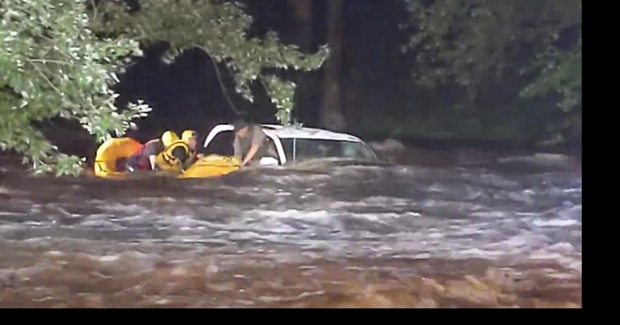 Wood Co. man rescued after car swept away by Yellow River | News | waow.com