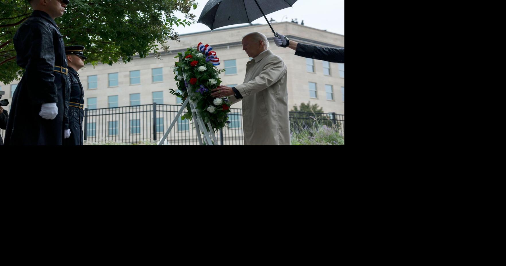 Harris and Trump shake hands at New York 9/11 remembrance ceremony on ...