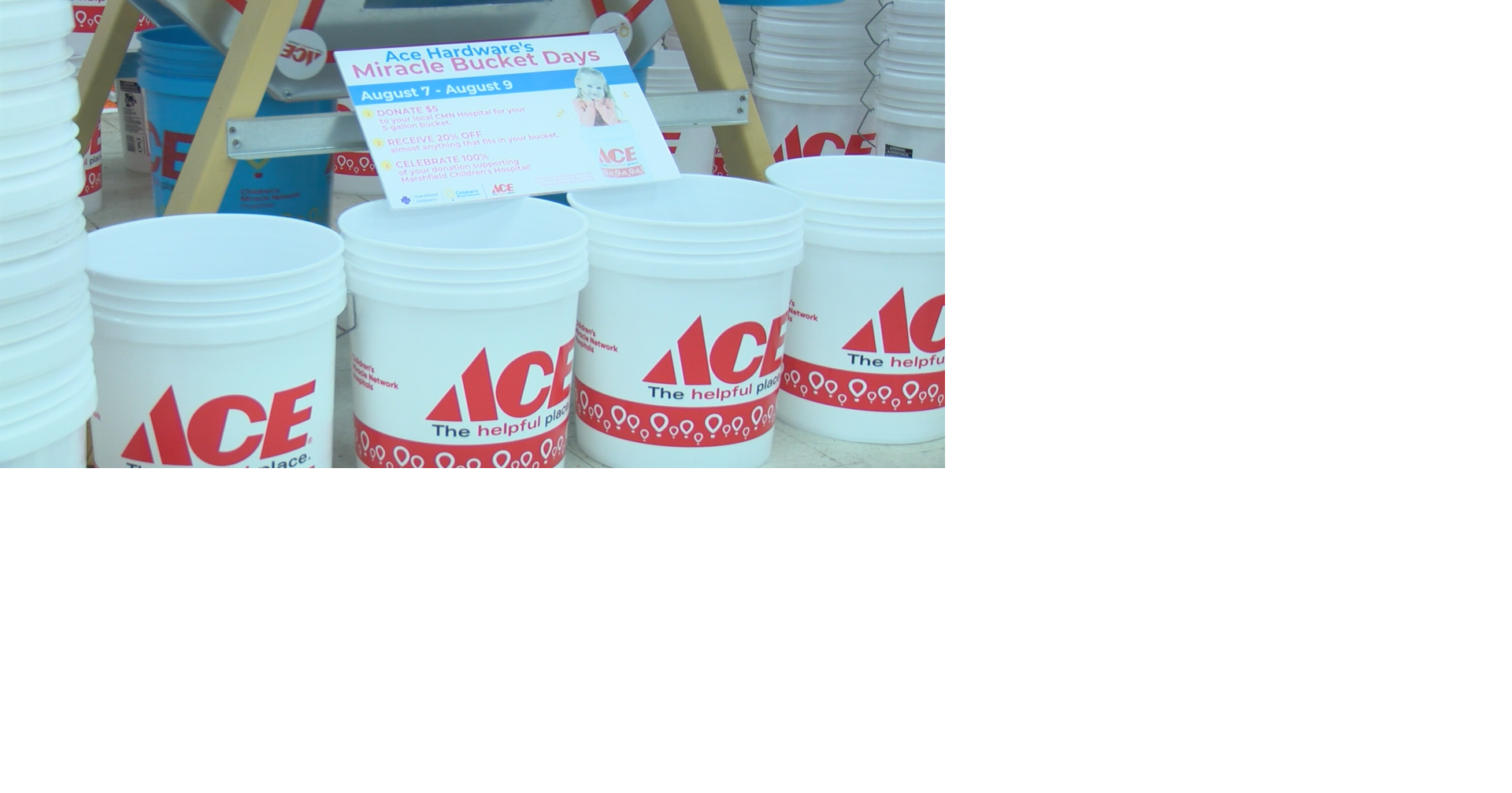 Ace Hardware prepares for Miracle Bucket Days for Marshfield Children's Hospital
