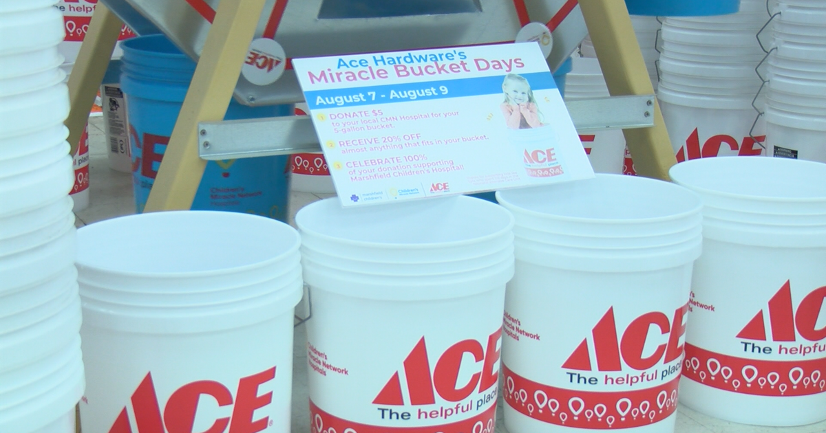 Ace Hardware prepares for Miracle Bucket Days for Marshfield Children's Hospital
