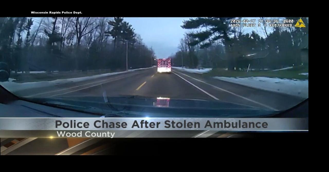 LATEST: Wood County ambulance chase with naked suspect spans over 40 minutes, ending in Pittsville