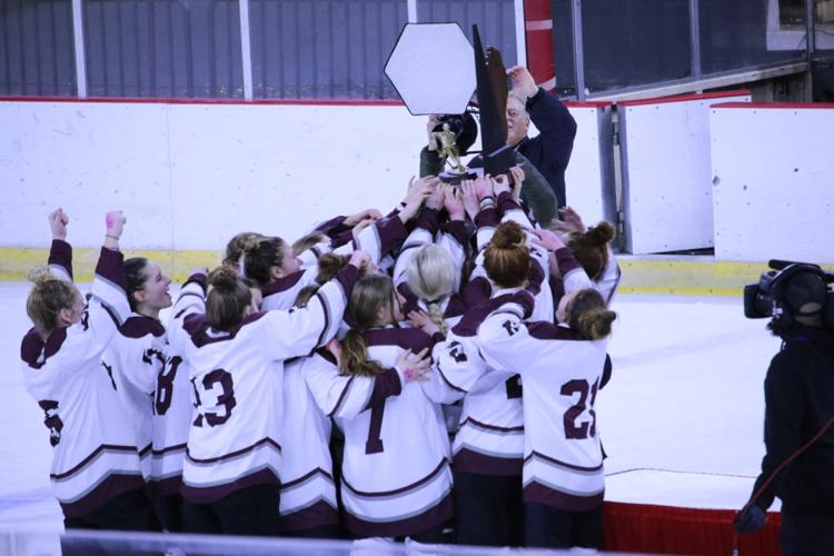 Wisconsin women's hockey team celebrates championship win