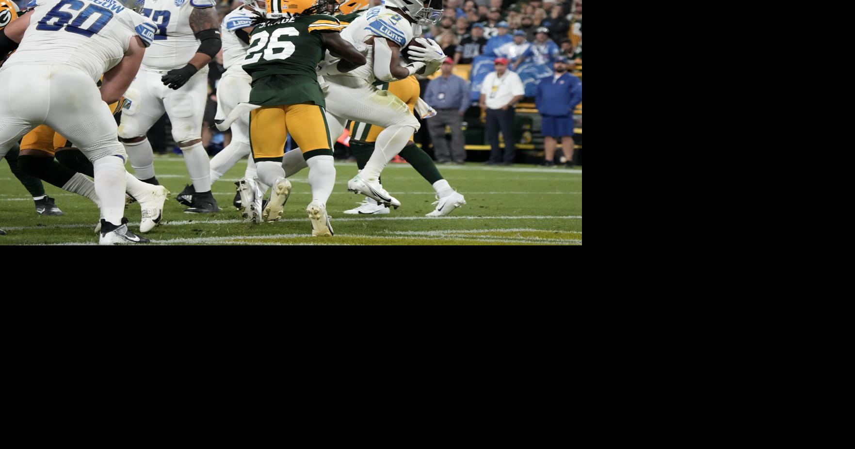 Lions dominate first half and lead Packers 27-3, Packers