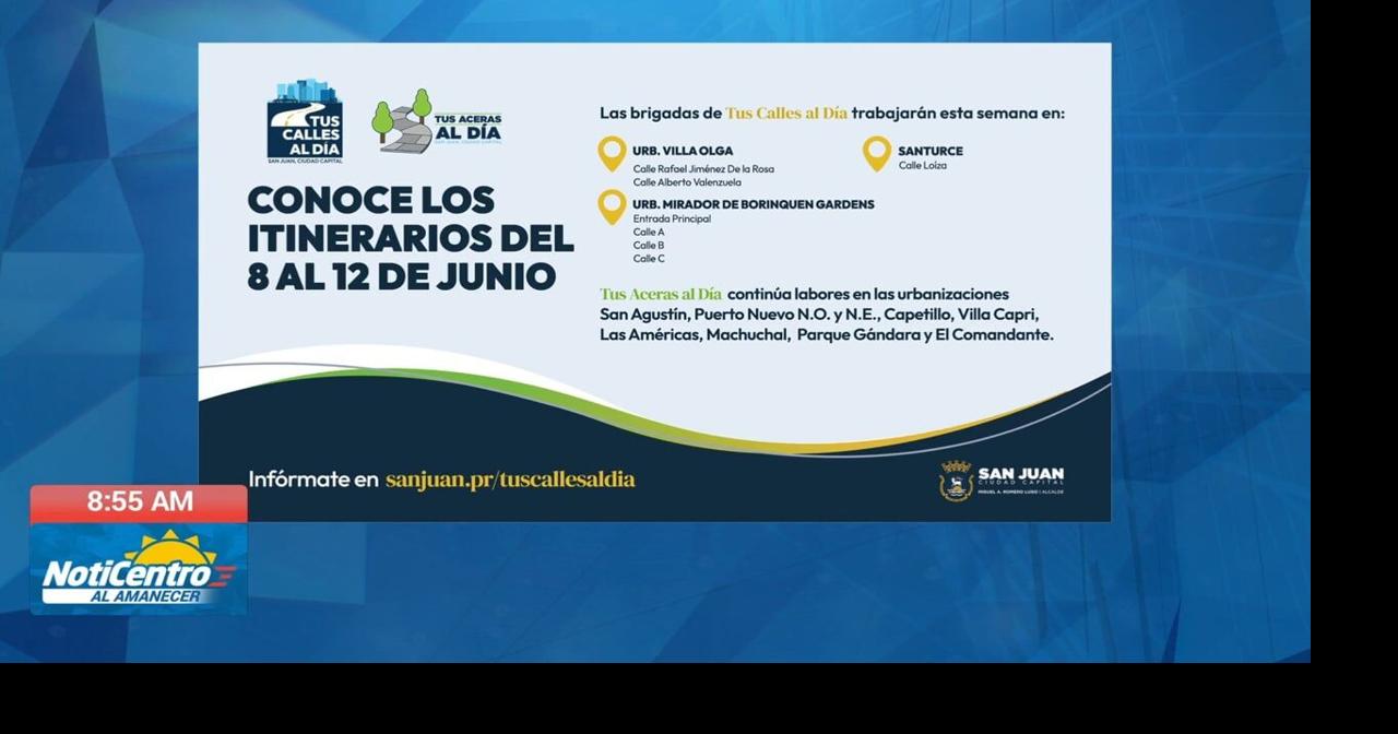 Brigadas de "Tus Calles al Día" realizarán trabajos de repavimentación en San Juan