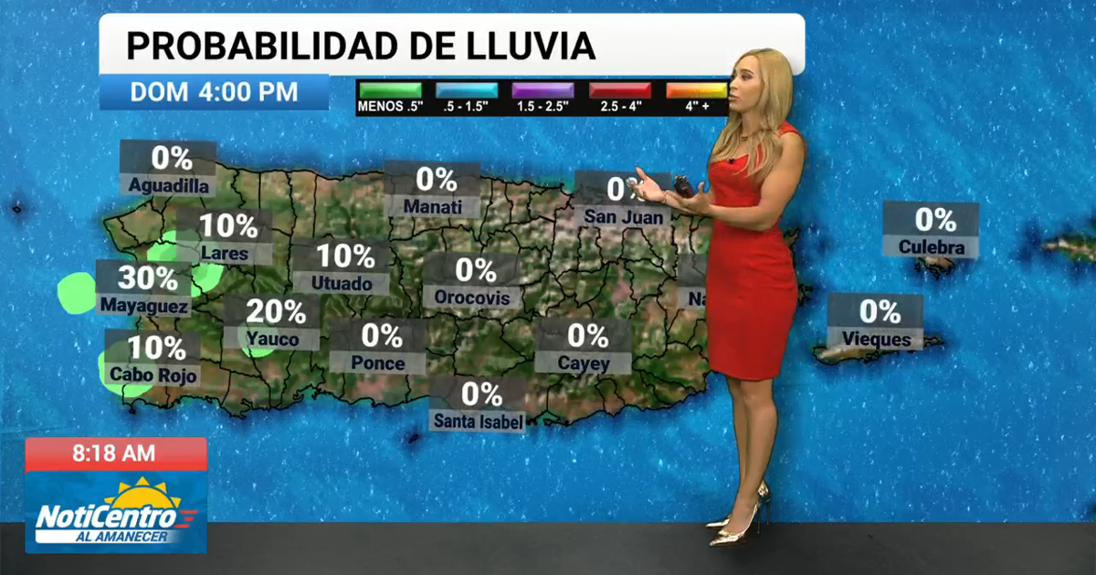 Domingo con lluvias ligeras, calor peligroso y llegada de Polvo del Sahara a Puerto Rico