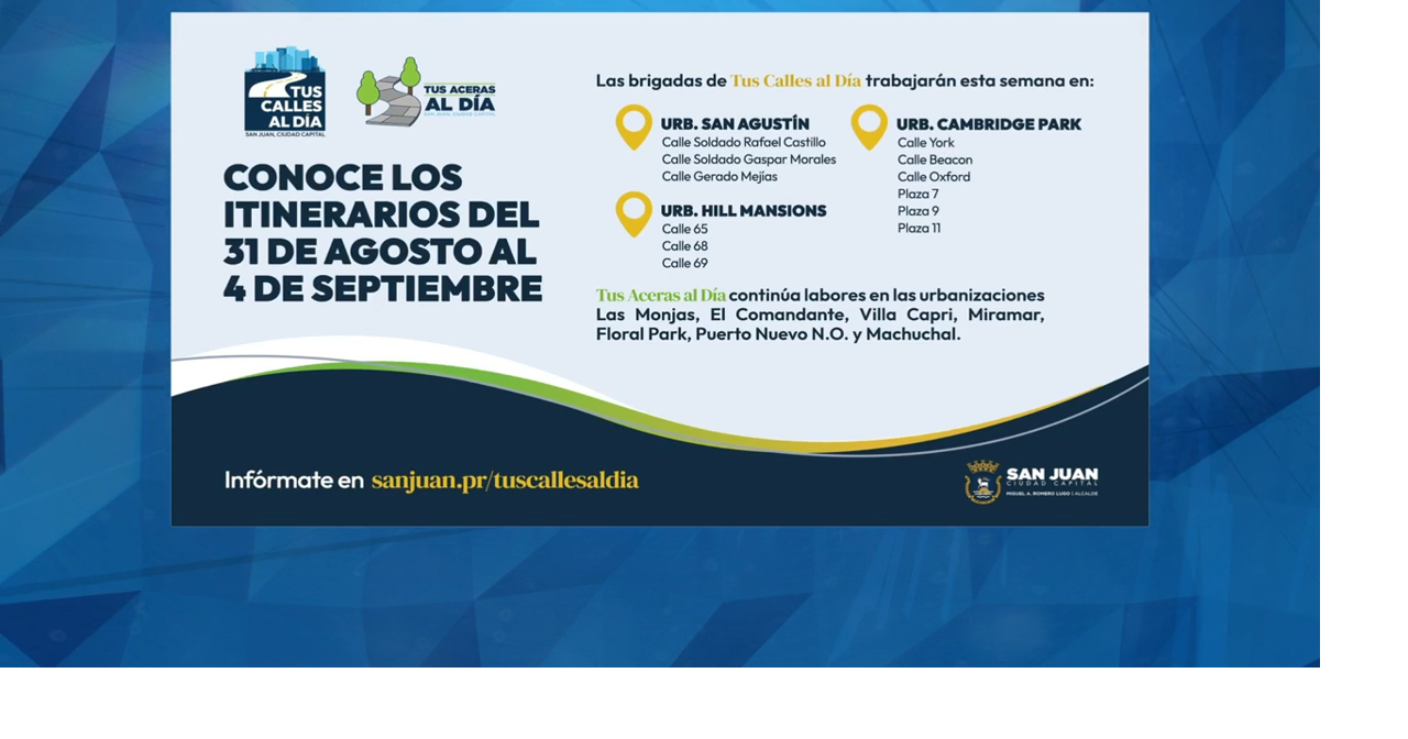 San Juan pavimentará calles en San Agustín, Hill Mansions y Cambridge Park