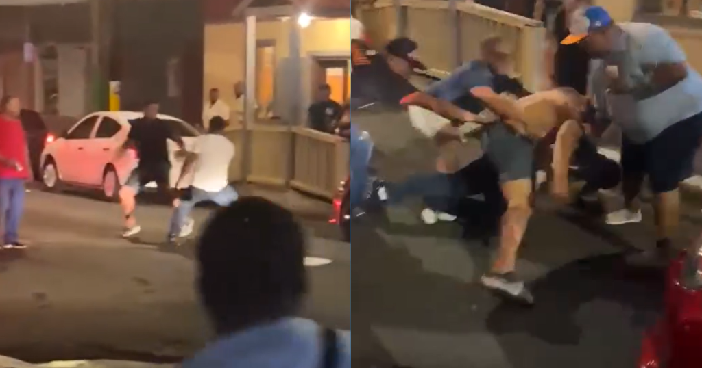 Pelea a puños entre dos hombres en el casco urbano de Maunabo queda grabada en video