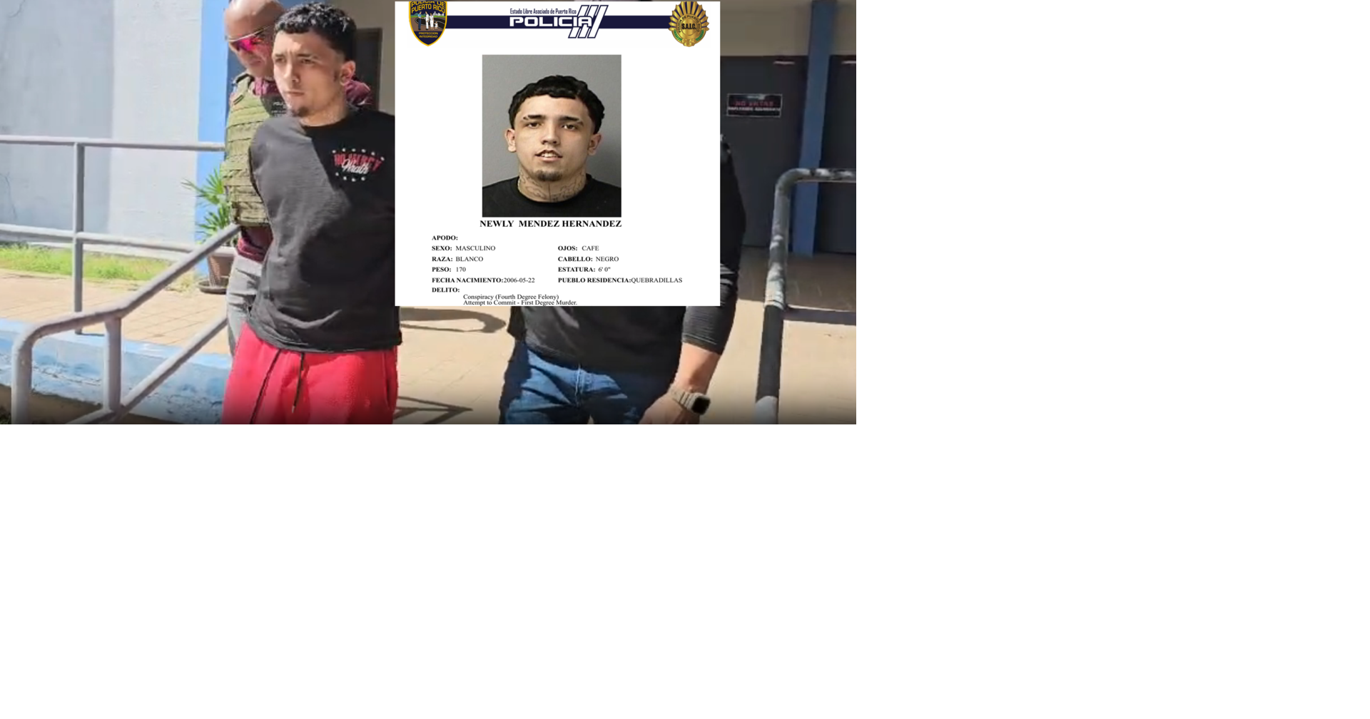 Arrestan a "Chumby" por intento de asesinato a tiros en Camuy