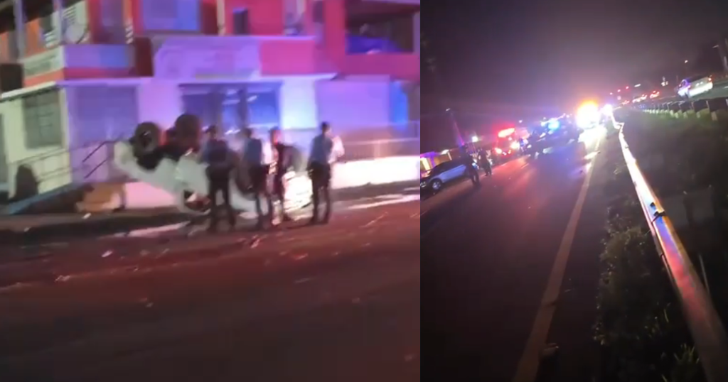 Varias personas heridas en accidente con carro volcado en la PR-3 en Río Grande
