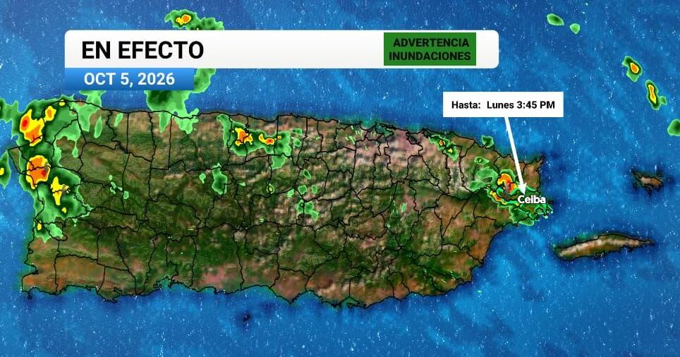 Servicio Nacional de Meteorología emite advertencia de inundaciones para Ceiba
