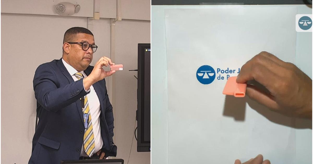 Juicio Elvia Cabrera: pieza clave de evidencia peinilla sin mango ocupada