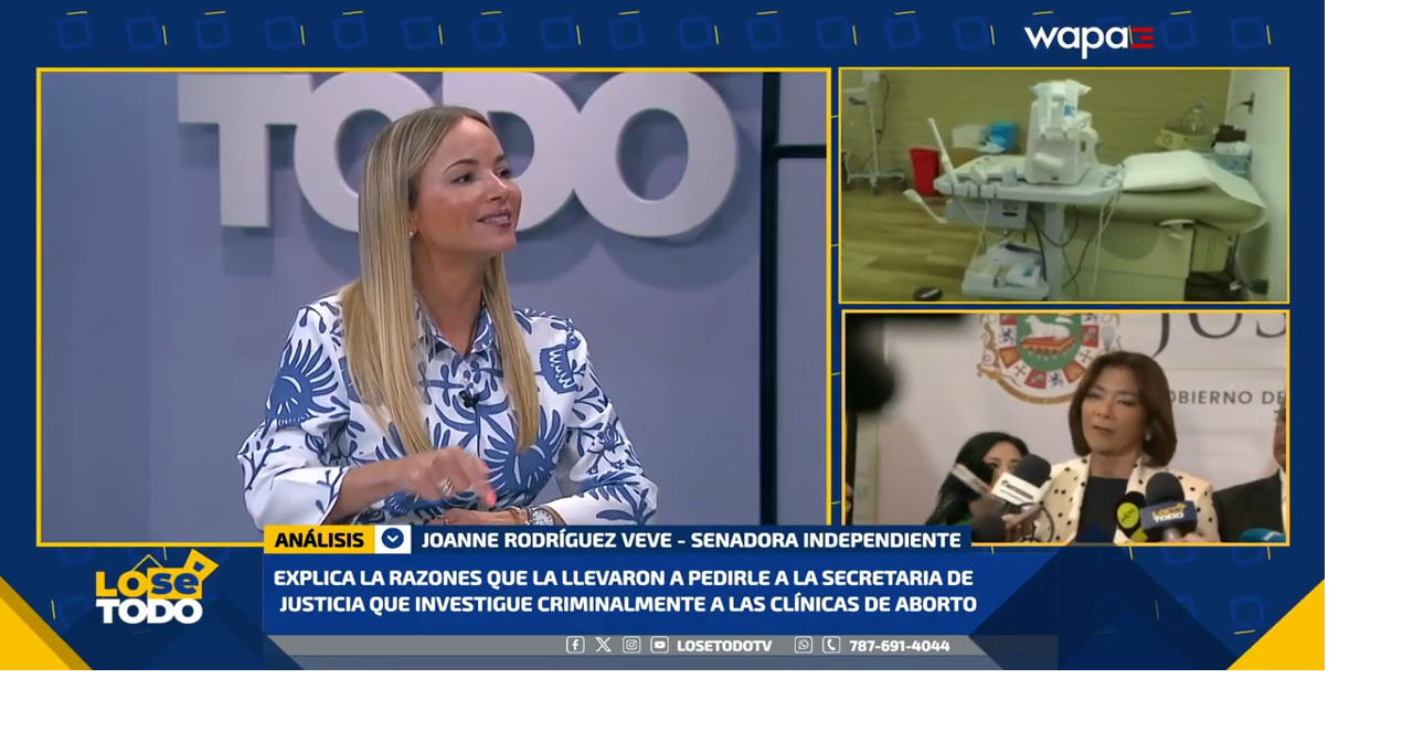 Senadora Joanne Rodríguez Veve solicita investigación criminal contra clínicas de aborto
