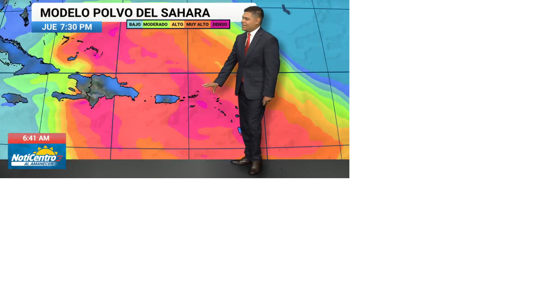 Densa nube de polvo del Sahara ingresa hoy a Puerto Rico con riesgo elevado de calor