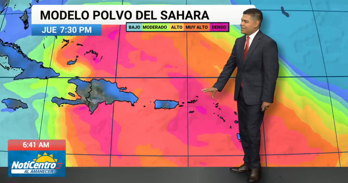 Densa nube de polvo del Sahara ingresa hoy a Puerto Rico con riesgo elevado de calor