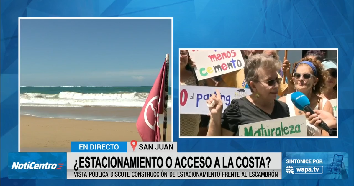 Ciudadanos protestan contra multipisos en playa de El Escambrón en San Juan