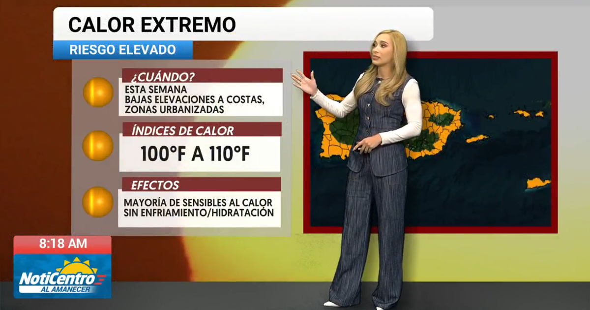Advertencia de Calor hoy y onda tropical mañana con riesgo de inundaciones en el norte