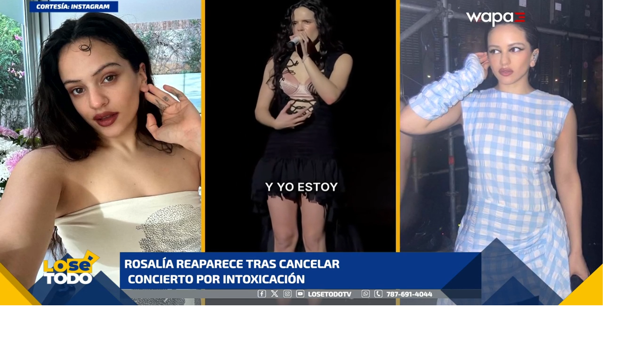Rosalía reaparece tras cancelar concierto por intoxicación