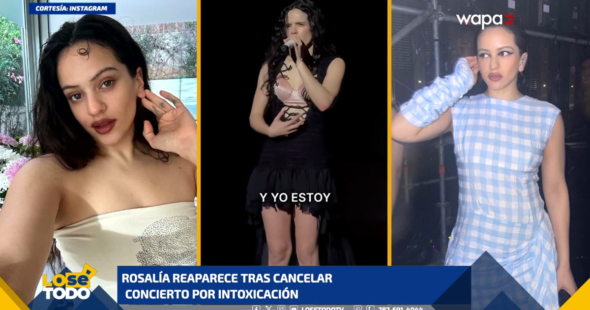 Rosalía reaparece tras cancelar concierto por intoxicación