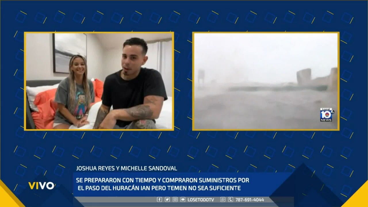 Joshua Reyes y Michelle Sandoval a la expectativa del paso del huracán Ian  | wapa.tv