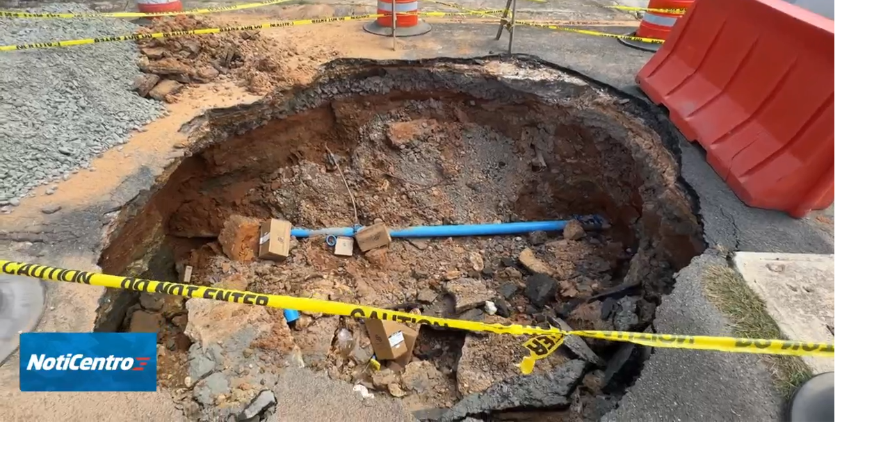 Reparaciones de socavón en Toa Baja iniciarían la próxima semana