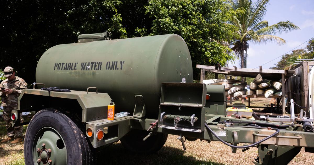 Guardia Nacional supera millón de galones de agua distribuidos durante sequía en Puerto Rico