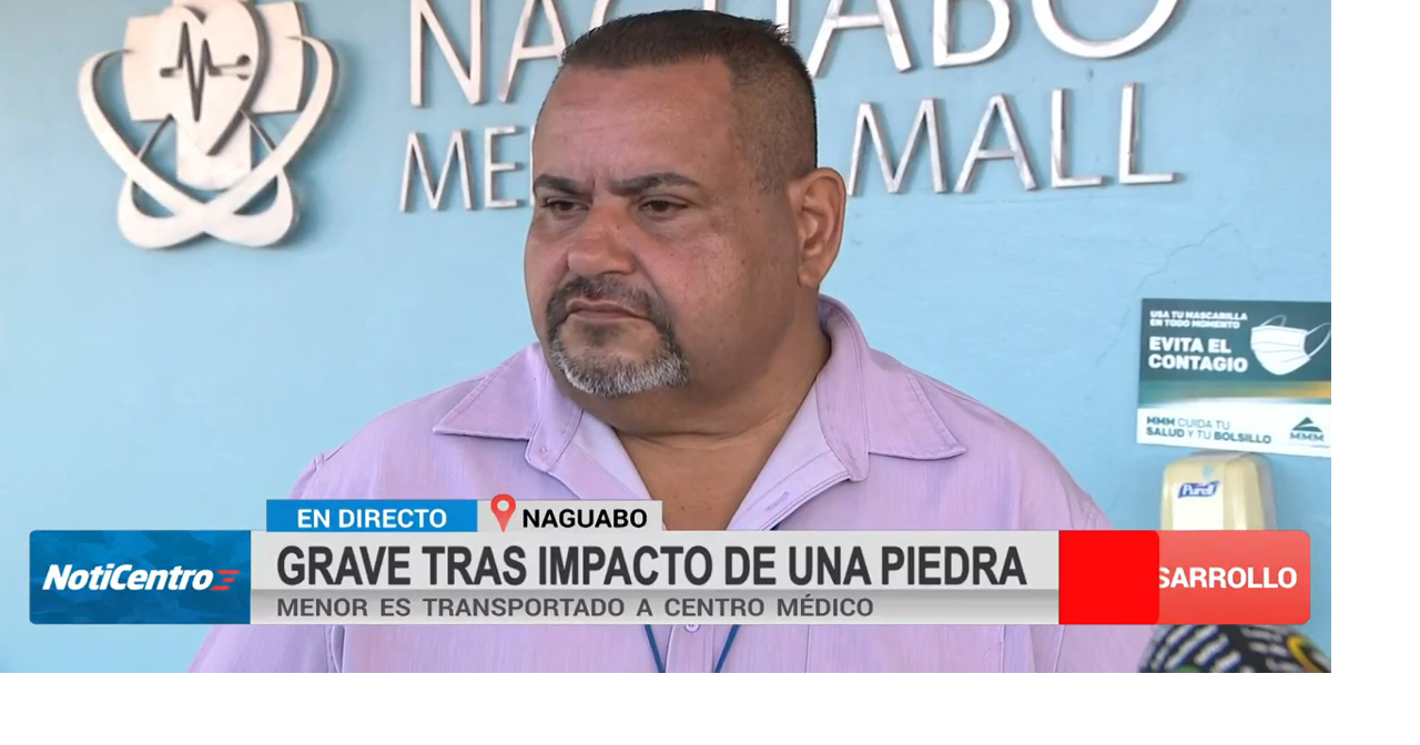 Menor se encuentra entubado tras ser herido en la cabeza por un proyectil en Naguabo