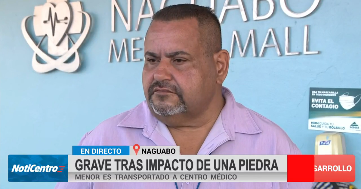 Menor se encuentra entubado tras ser herido en la cabeza por un proyectil en Naguabo