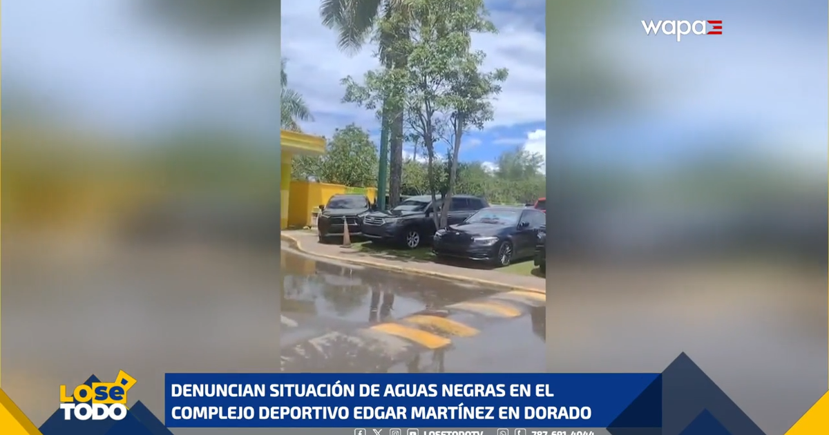 Denuncian aguas negras y abandono en el Complejo Deportivo Edgar Martínez en Dorado
