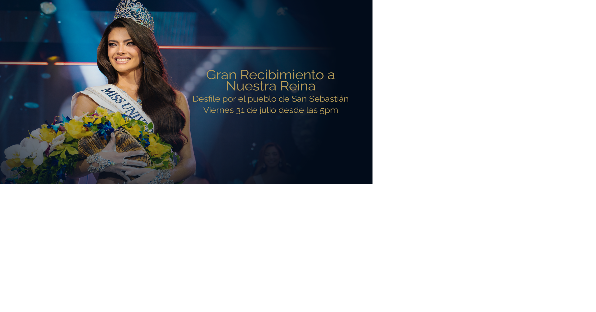 San Sebastián prepara recibimiento histórico para Miss Universe PR Jennifer Barreto el 31 de julio