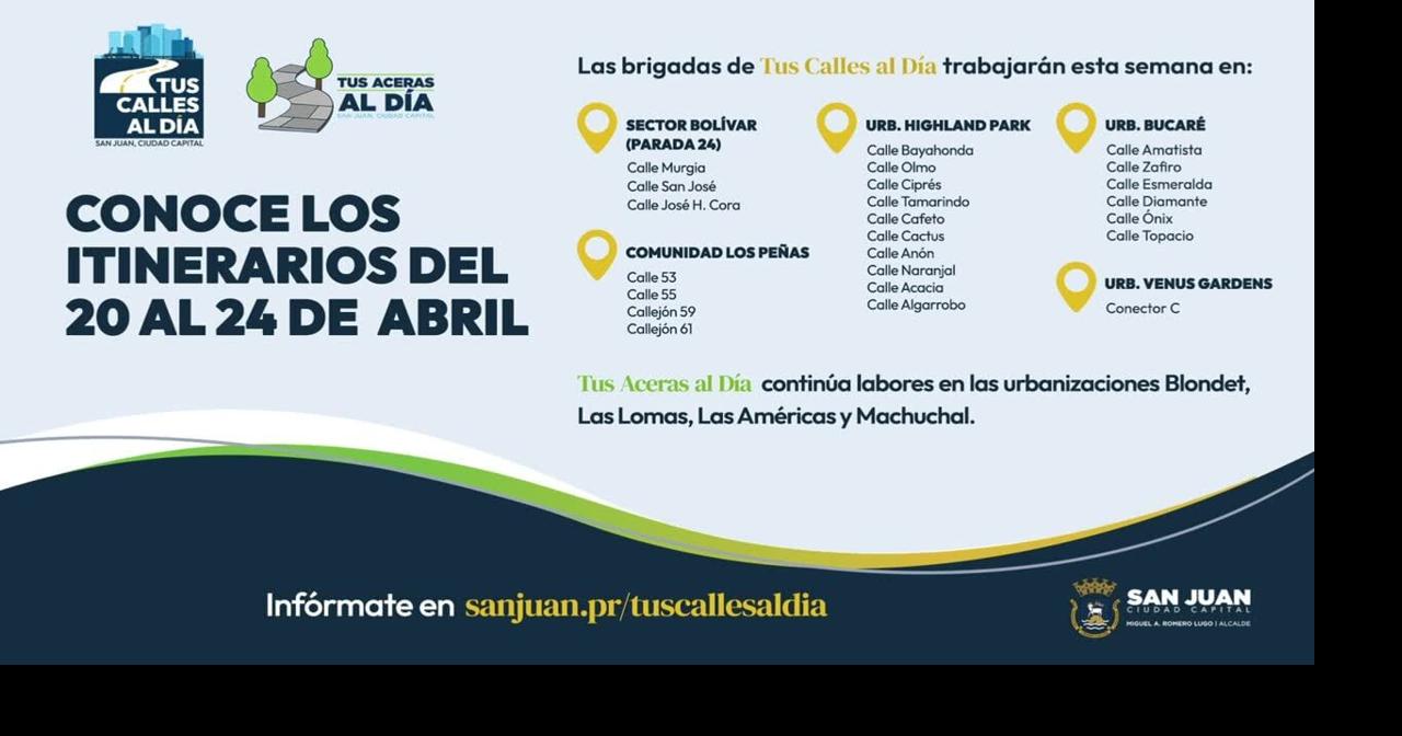 San Juan mantiene la reconstrucción de calles y aceras