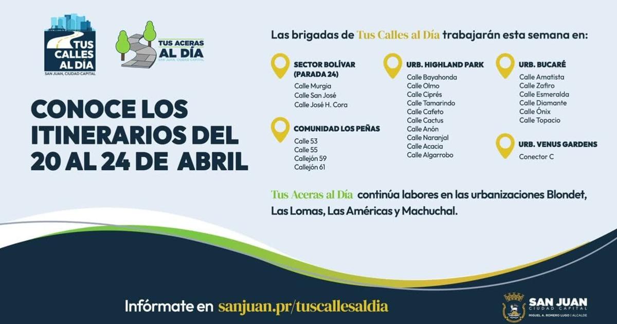 San Juan mantiene la reconstrucción de calles y aceras