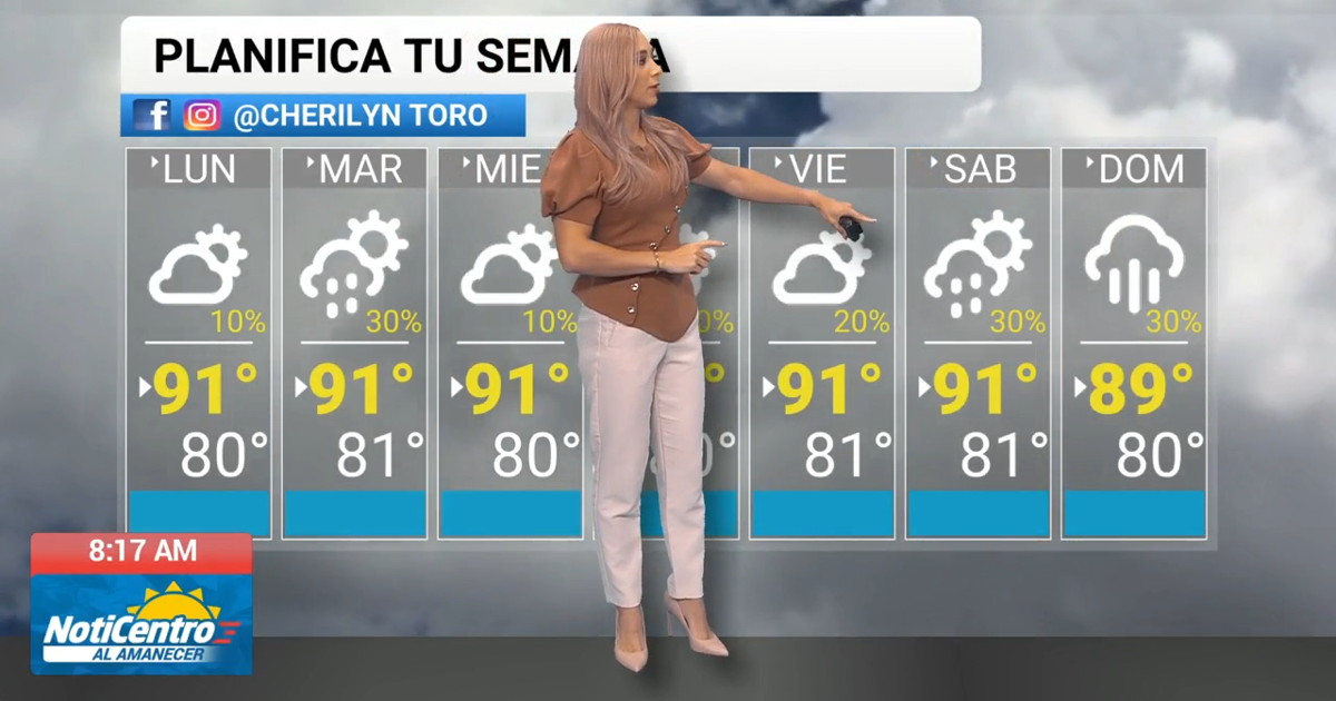 Semana variable en Puerto Rico: calor, onda tropical y aguaceros en el oeste y noroeste