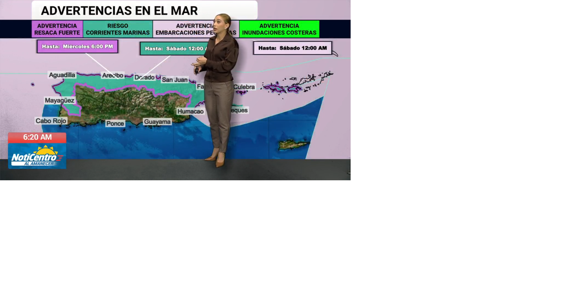 Tu Tiempo: Martes Santo nuevas rondas de lluvia y oleaje peligroso