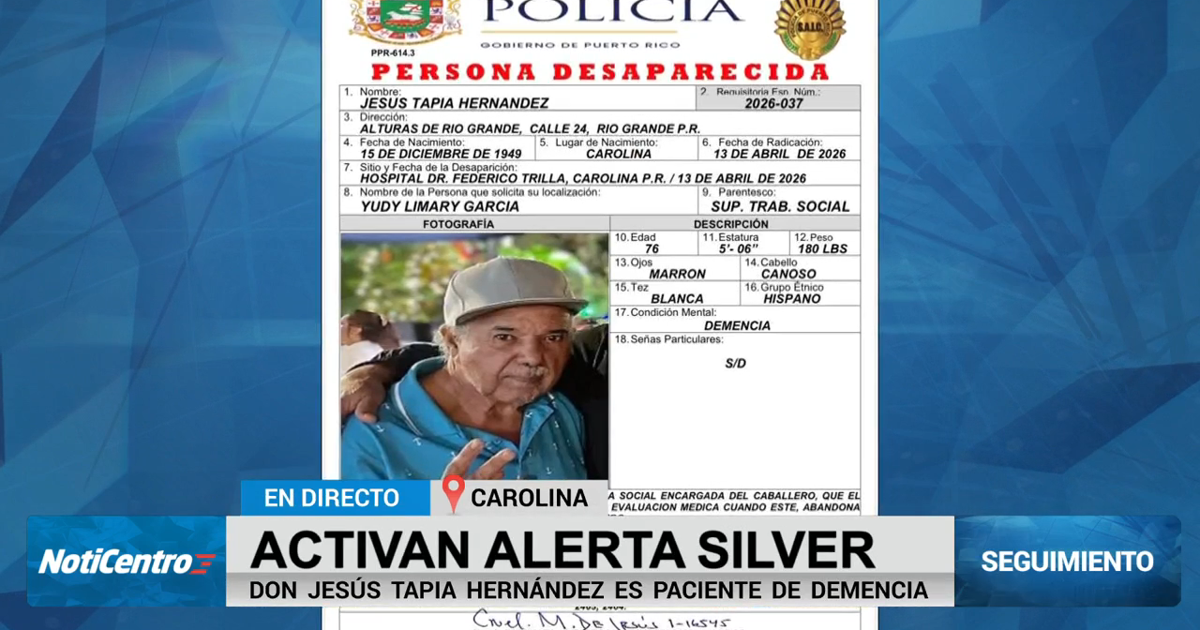 Aún sin confidencias sobre el paradero de septuagenario que desapareció en Carolina