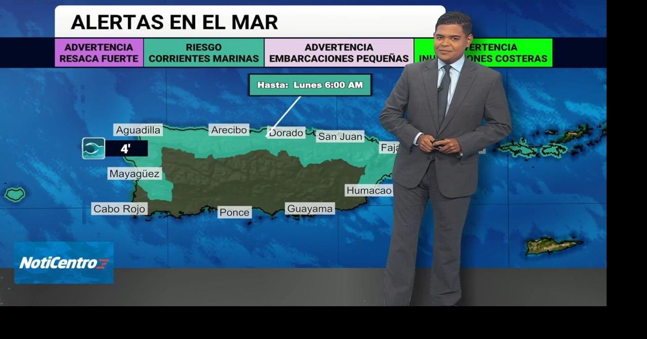 Temperaturas sumamente calurosas en Puerto Rico con marejadas del norte